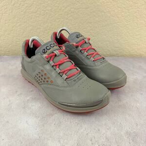 Ecco Shoes Womens 36 U.S. 5 Biom Hybrid 2 Golf Sneakers Gray Leather Lace Up